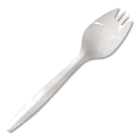 BERKLEY SQUARE Individually Wrapped Mediumweight Cutlery, Spork, White, PK1000, 1000PK 1105000